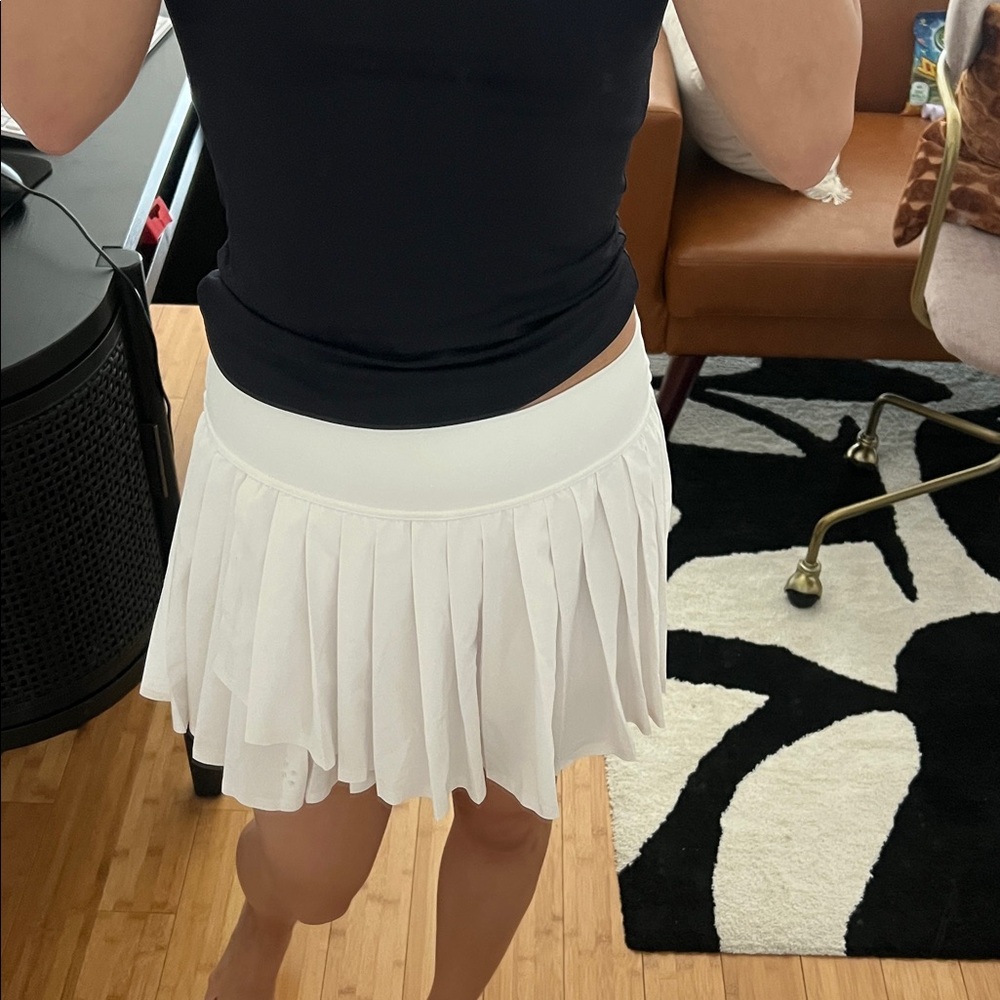 White Pleated Tennis Skirt